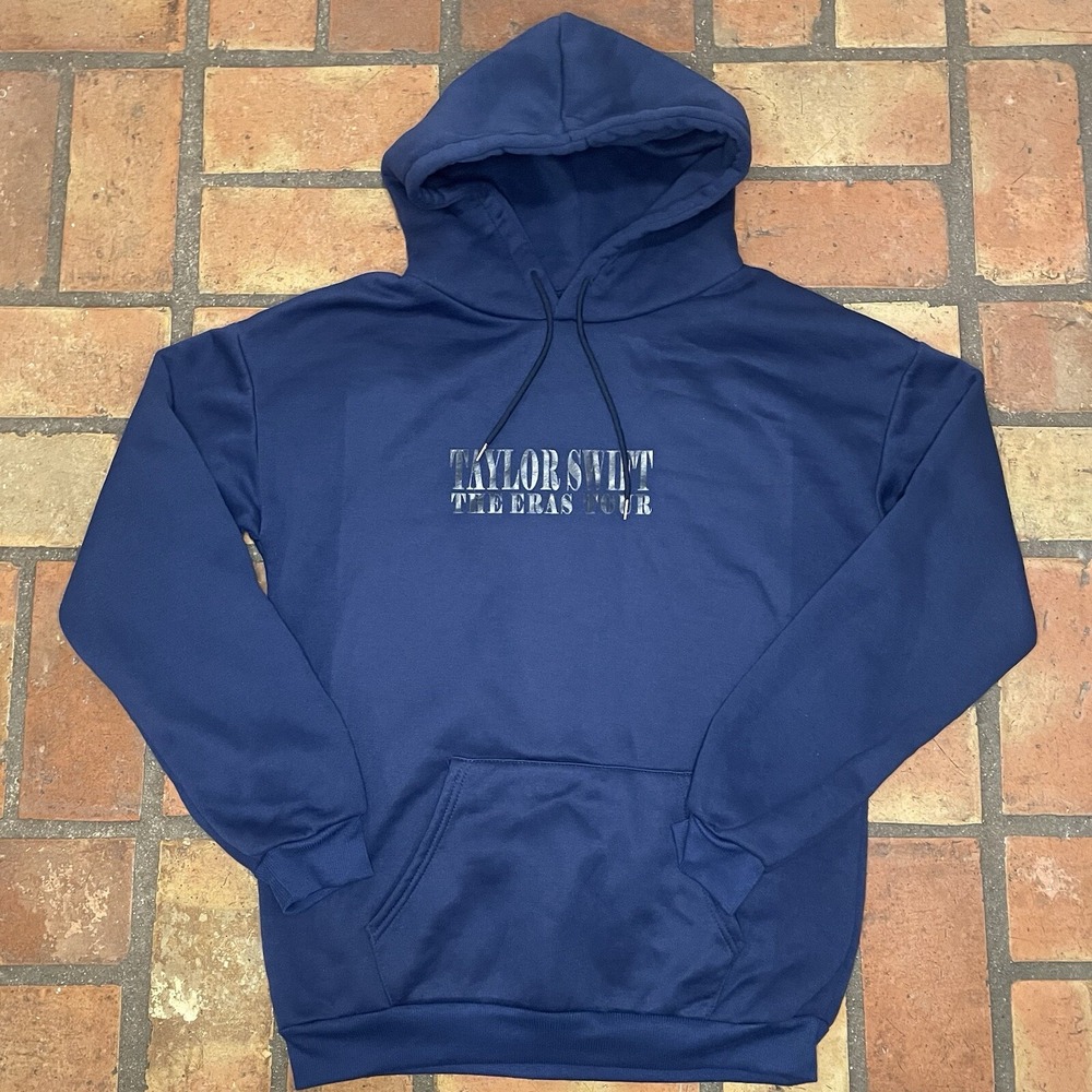 Taylor Swift Concert Hoodie Women's XL The Eras Tour 2023 Navy Sweatshirt